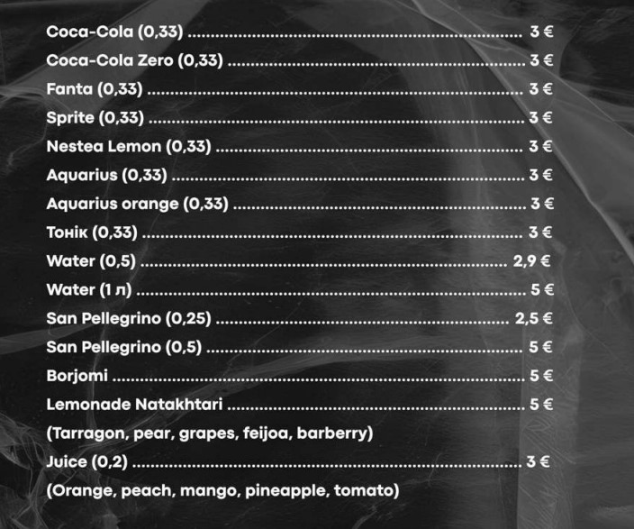 cold drinks