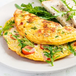 tortilla con jamón, tomate y queso (1)