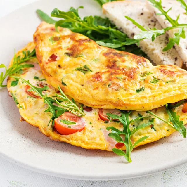 tortilla con jamón, tomate y queso (1)