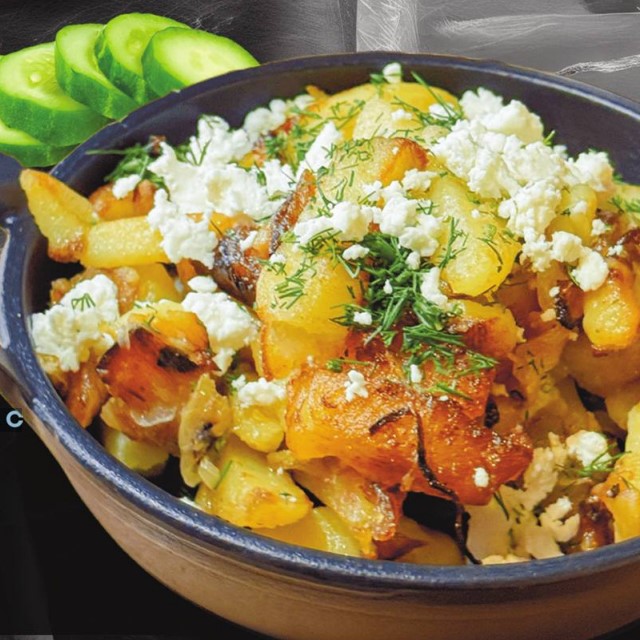 Жареный картофель с грибами и зеленью (12) (Копировать)